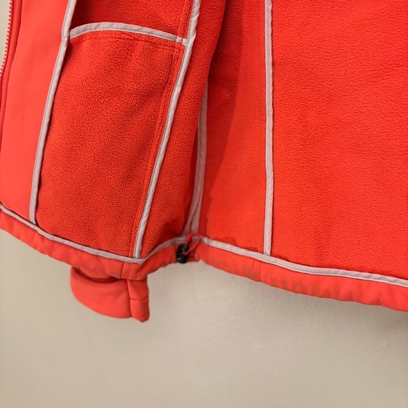 Calvin Klein Orange-Red Hooded Neoprene Fleece Lined Jacket - Picture 9 of 16